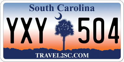 SC license plate YXY504