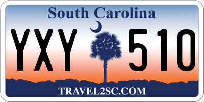 SC license plate YXY510