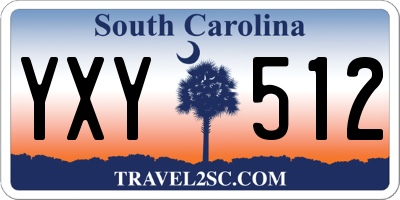 SC license plate YXY512