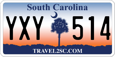 SC license plate YXY514