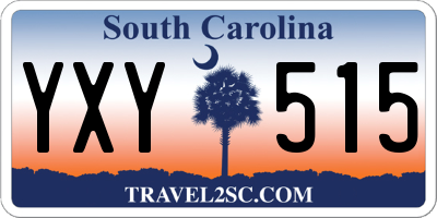 SC license plate YXY515