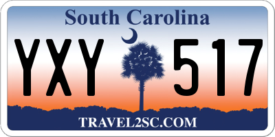 SC license plate YXY517