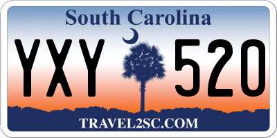 SC license plate YXY520