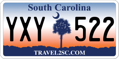 SC license plate YXY522