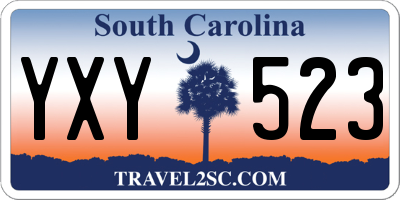 SC license plate YXY523