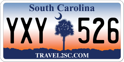 SC license plate YXY526