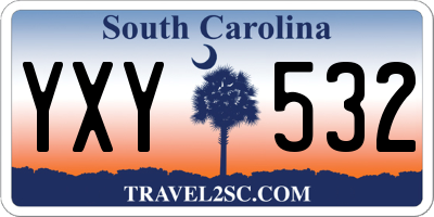 SC license plate YXY532