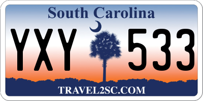 SC license plate YXY533