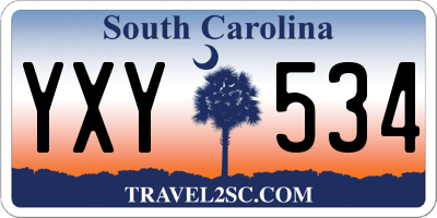 SC license plate YXY534