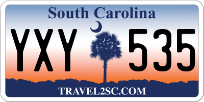 SC license plate YXY535