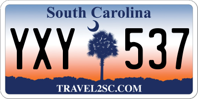 SC license plate YXY537