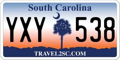 SC license plate YXY538