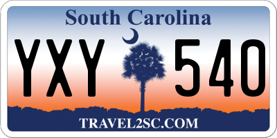 SC license plate YXY540