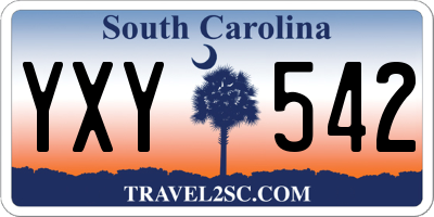 SC license plate YXY542