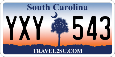 SC license plate YXY543
