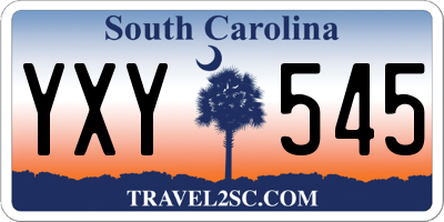 SC license plate YXY545