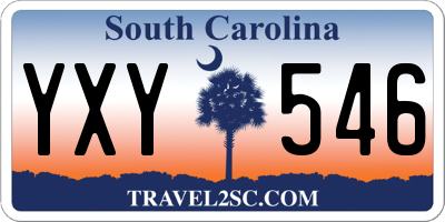 SC license plate YXY546