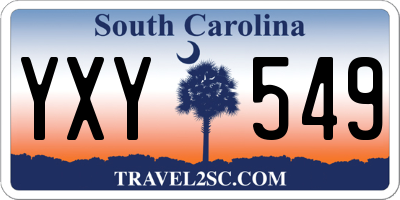 SC license plate YXY549