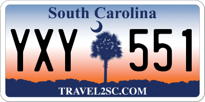 SC license plate YXY551