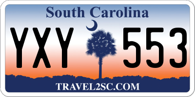 SC license plate YXY553