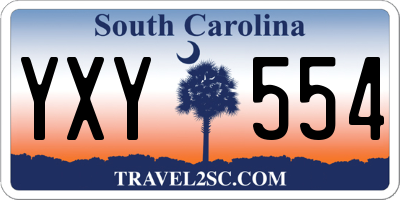 SC license plate YXY554
