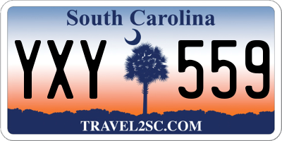 SC license plate YXY559