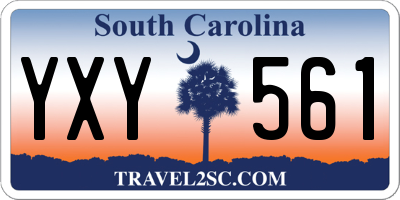 SC license plate YXY561