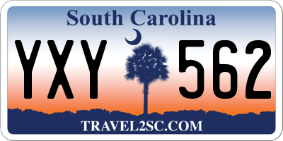 SC license plate YXY562