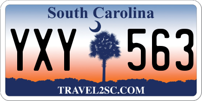 SC license plate YXY563