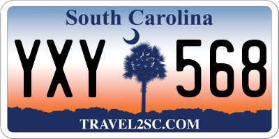 SC license plate YXY568