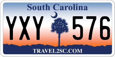 SC license plate YXY576