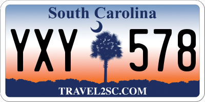 SC license plate YXY578