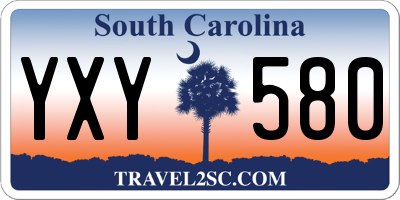 SC license plate YXY580