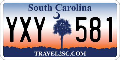 SC license plate YXY581