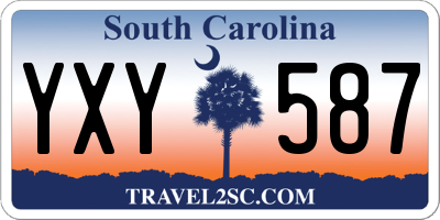 SC license plate YXY587