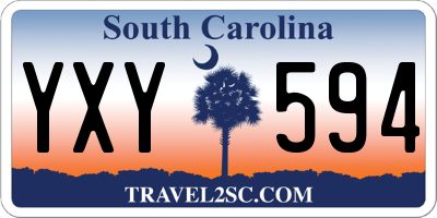SC license plate YXY594