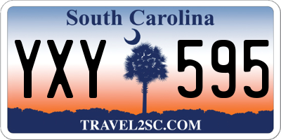 SC license plate YXY595