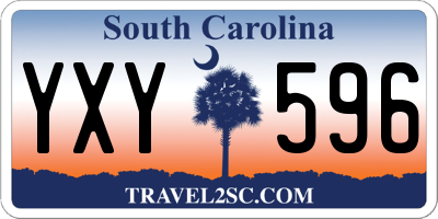 SC license plate YXY596