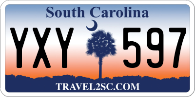 SC license plate YXY597