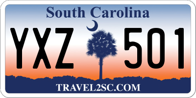SC license plate YXZ501