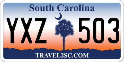 SC license plate YXZ503