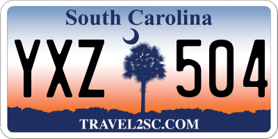 SC license plate YXZ504