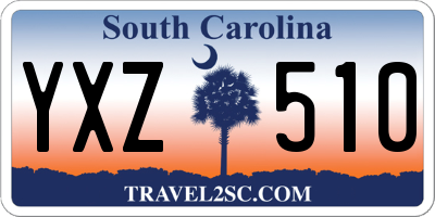 SC license plate YXZ510
