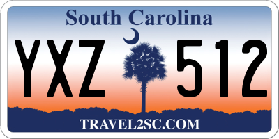 SC license plate YXZ512