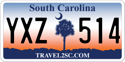 SC license plate YXZ514