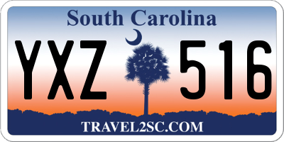 SC license plate YXZ516