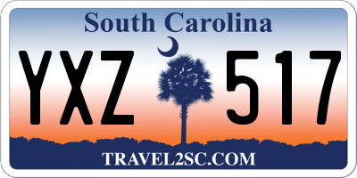 SC license plate YXZ517