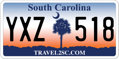 SC license plate YXZ518