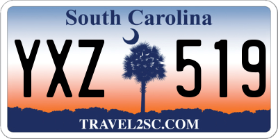 SC license plate YXZ519
