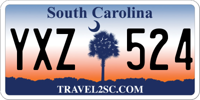 SC license plate YXZ524